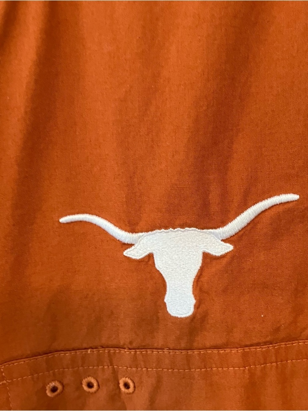 Columbia PFG Vented Fishing Shirt Men’s Sz 2XL Orange Short Sleeve Longhorns - Picture 2 of 9